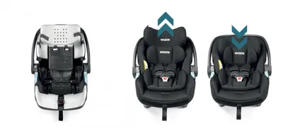 Scaun auto Peg Perego i-Size Primoviaggio Lounge 500 NegruGri 40-87 cm 0-13 kg testat ADAC