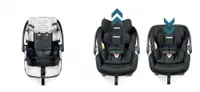 Scaun auto Peg Perego i-Size Primoviaggio Lounge 500 NegruGri 40-87 cm 0-13 kg testat ADAC