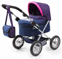 Cărucior pentru păpuși Bayer – Trendy, albastru