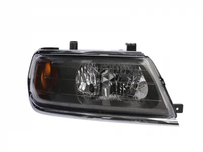 Far fata Dreapta (H4, electric, fara motoras, culoare insert: cromat, culoare semnalizator: galben) potrivit MITSUBISHI PAJERO CLASSIC, PAJERO III, PAJERO SPORT I -08.07