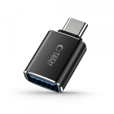 Adaptor OTG USB-C - USB-A Tech-Protect Ultraboost, Negru