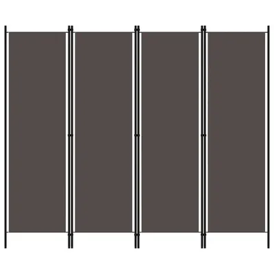 vidaXL Paravan de cameră cu 4 panouri, antracit, 200 x 180 cm