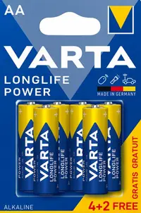 Baterii alcaline VARTA - Longlife Power, AA, 4+2 buc.