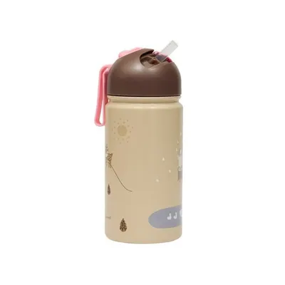 Sticlă pentru copii maro deschis din aluminiu 360 ml Friends in the Forest – OYOY Mini