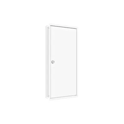 Flush-mounted frame flat + door 2-21, 3-part system, 100mm