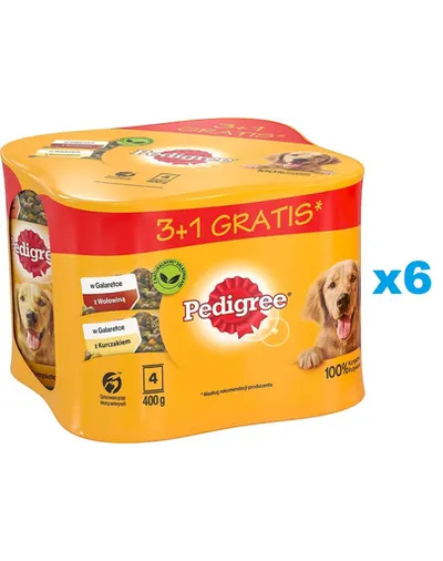 PEDIGREE Adult 24x400 g hrana in jeleu, cu pui si vita