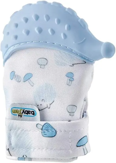 Mănușă pentru zgârierea dinților BabyJem - Arici,Blue
