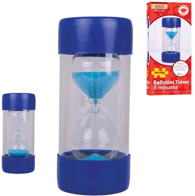 Clepsidra cu nisip pentru copii Bigjigs - 5 minute, albastru