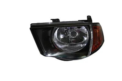 Far Stanga (H4, electric, fara motoras, culoare insertie: negru, culoare semnalizator: galben) potrivit MITSUBISHI L200 / TRITON