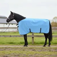 vidaXL Pătură pentru cai Aqua complet 85 cm Fleece din poliester