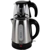 Cana Fierbator Electrica, 1.7 l si Ceainic din Inox-Sticla, Putere 2200W, 0.9 l