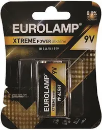 Baterie alcalină EUROLAMP - EXTREME Power, D, 6LR61, 9V, 1 buc.