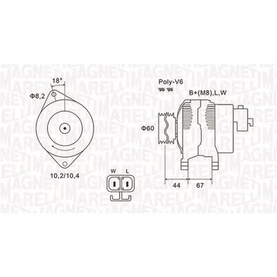 Generator/alternator MAGNETI MARELLI 063731526010