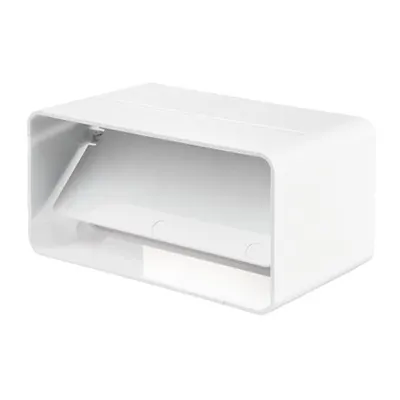 Conector cu clapeta antiretur, tub rectangular PVC, diam 204x60mm