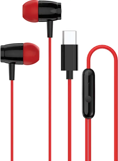 Căști cu microfon Canyon - SEP-5, USB-C, roşu