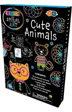 Set creatie: Scratch and Spiral Art. Cute Animals