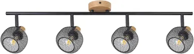 Proiector cvadruplu Rabalux - Grendel 3130, IP20, E14, 4 x 40W, 230V, negru mat