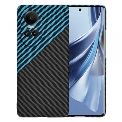 Husa pentru Oppo Reno10 / Reno10 Pro, Techsuit, Carbonite FiberShell, Neagra Bleu