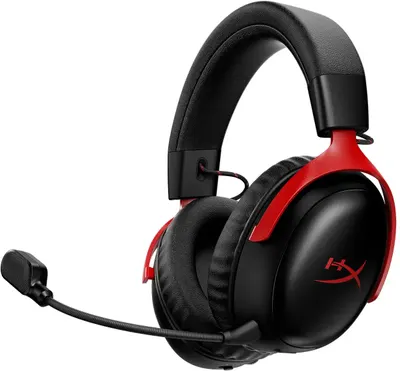 Căști gaming HyperX - Cloud III S, wireless, negre/roșii