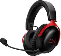 Căști gaming HyperX - Cloud III S, wireless, negre/roșii