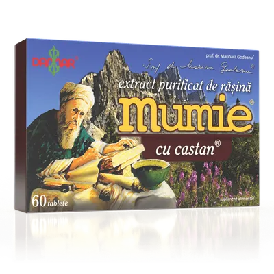 Extract purificat de rasina Mumie cu Castan, 60 tablete, Damar