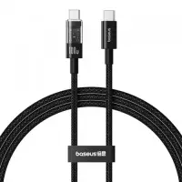 Cablu Date si Incarcare USB-C - USB-C Baseus P10373000111-00 Gem, 100W, 1m, Negru