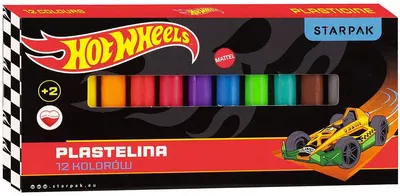 Plastilină Starpak Hot Wheels - 12 culori