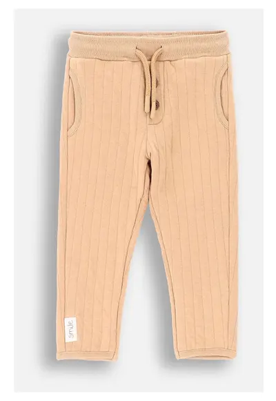 Pantaloni sport - ZC4121101SBN-002 - cu nasturi decorativi - bumbac - bej