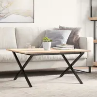 vidaXL Picioare Măsuță de cafea X-Frame 80x70x43 cm Oţel