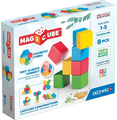 Cuburi magnetice Geomag - Magicube Creații, 8 piese