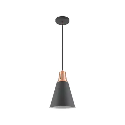 Lustră neagră cu abajur din metal ø 22 cm Gianni – GTV