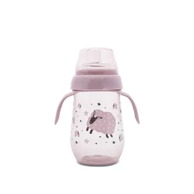 Biberon anticurgere cu toarte si gat larg, 6 luni+, 250 ml, My Friend, Mellow Rose