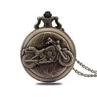 Ceas de buzunar Pava CS130, model Retro Vintage, motorbike style
