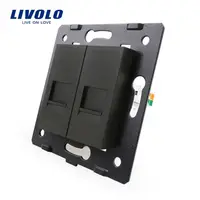 Modul Priza dubla telefon , 2xRJ11 Negru