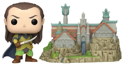 Figurină Funko POP! Town: The Lord of the Rings - Elrond with Rivendell #1747