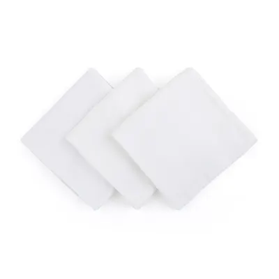 Set 3 scutece, Petite&Mars, Moussy Total White, Din muselina de bambus, Hipoalergenice, 68 x 68 cm, Certificate Oeko Tex Standard 100, Alb