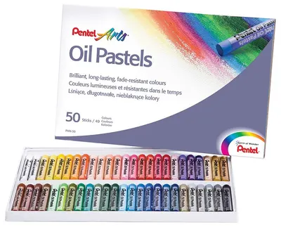 Set pasteluri uleioase Pentel - Arts, 50 culori