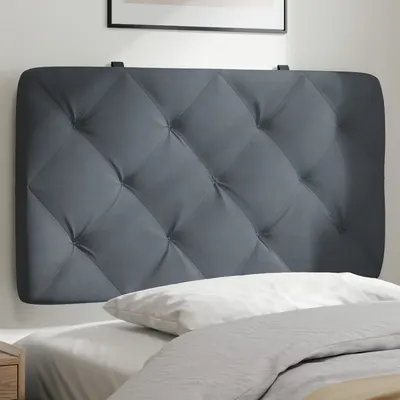 vidaXL Pernă tăblie de pat, gri închis, 90 cm, catifea