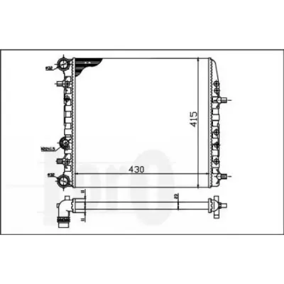 Radiator, racire motor LORO 053-017-0039