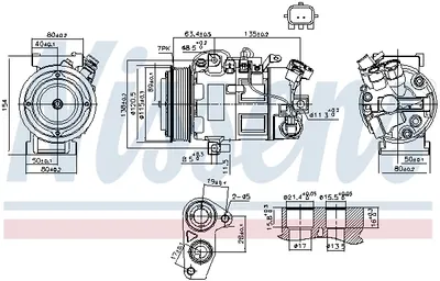 Compresor climatizare aer conditionat potrivit RENAULT GRAND SCENIC III, MEGANE, MEGANE III, SCENIC III 1.2 1.6D 04.11