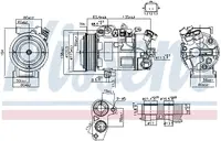 Compresor climatizare aer conditionat potrivit RENAULT GRAND SCENIC III, MEGANE, MEGANE III, SCENIC III 1.2 1.6D 04.11-