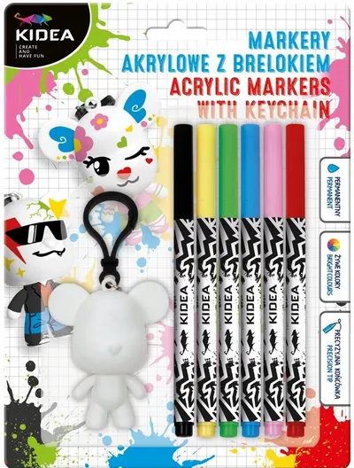 Set de markere acrilice Kidea - 6 bucăți