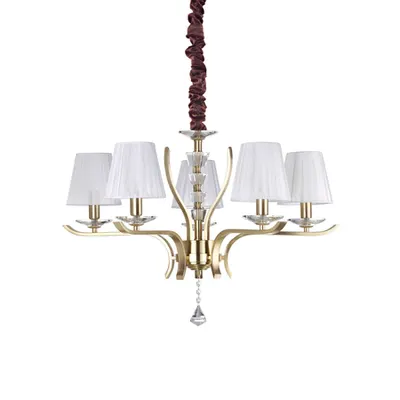 Corp de iluminat suspendat, lustra PEGASO SP5 OTTONE SATINATO