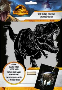Set de cărți de răzuit cu licență pentru copii - Jurassic World