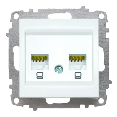 Zena Alb Mecanism Priza 2xUTP Cat5E ST