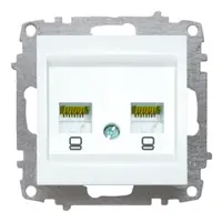 Zena Alb Mecanism Priza 2xUTP Cat5E ST