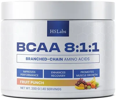 BCAA 8:1:1, punch de fructe, 200 g, HS Labs