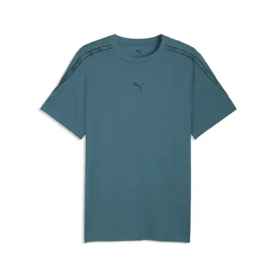 Tricou bărbați logo, benzi pe umeri Essentials Tape, negru PUMA