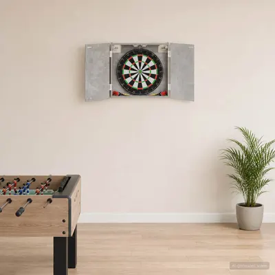 vidaXL Cabinet pentru ținte de darts Gri Beton 56 x 12 x 53,5 cm