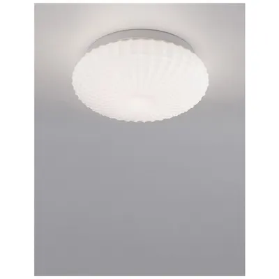 Plafoniera CLAM Alb Sticla Alb Metal LED E27 2x12 Wat 230 Volt IP44 Fara bec
